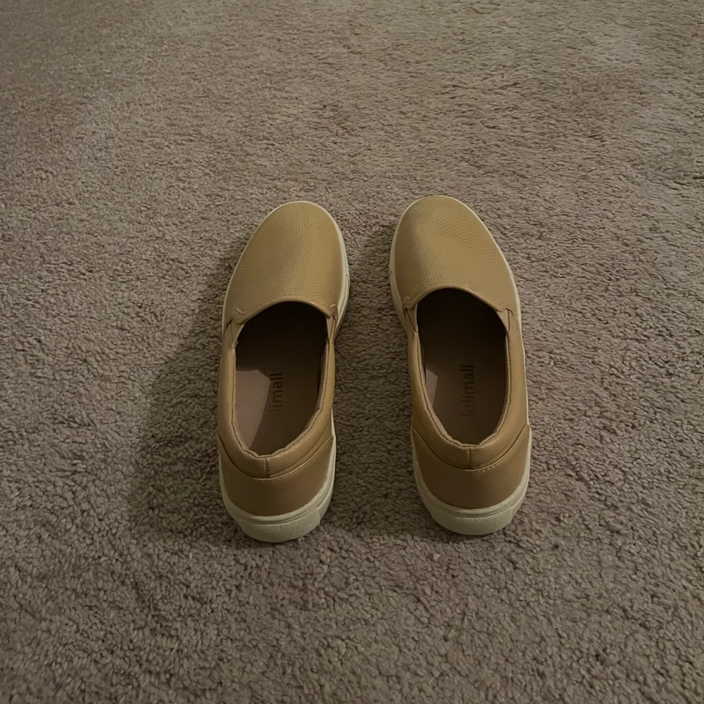 Casual Tan Slide On Shoes